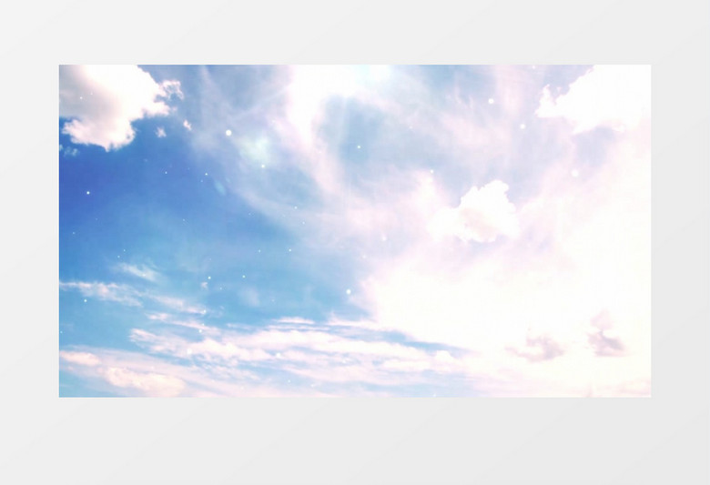 简洁蓝色清新大气云层飘动背景视频
