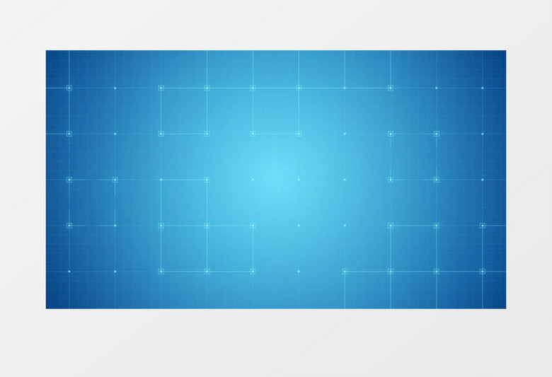 蓝色科技感网格元素展示背景视频