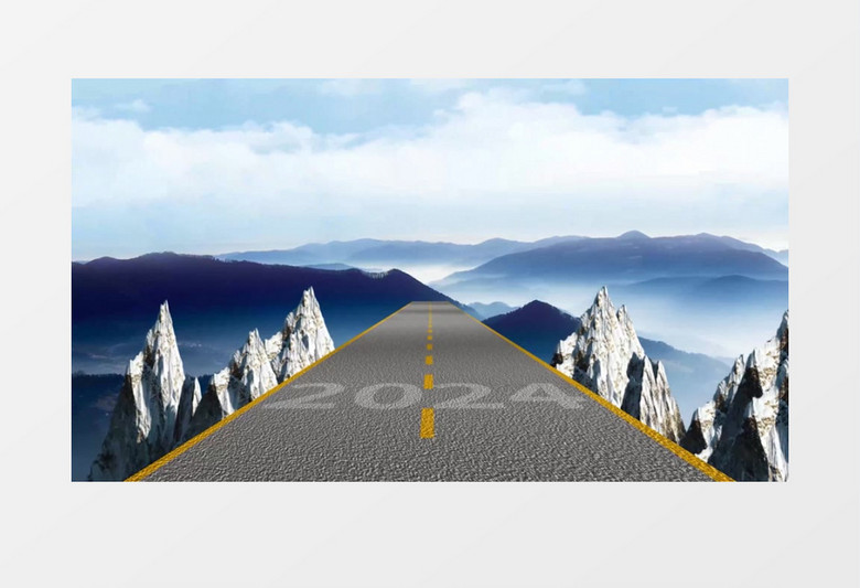 凝心聚力攜手共贏穿梭公路年會(huì)開場(chǎng)片頭視頻AE模板