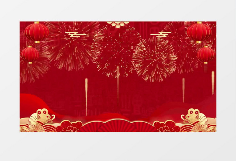 喜慶新年春節(jié)蛇年紅色視頻背景