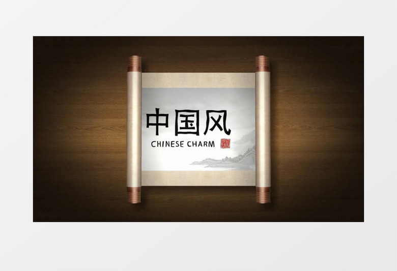 中国风画轴动画AE视频模板
