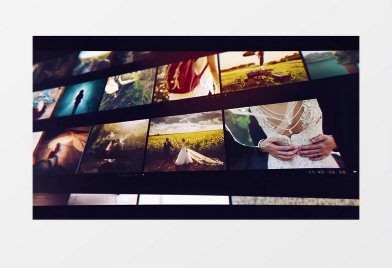 多画面照片视频墙动画展示图文片头模板