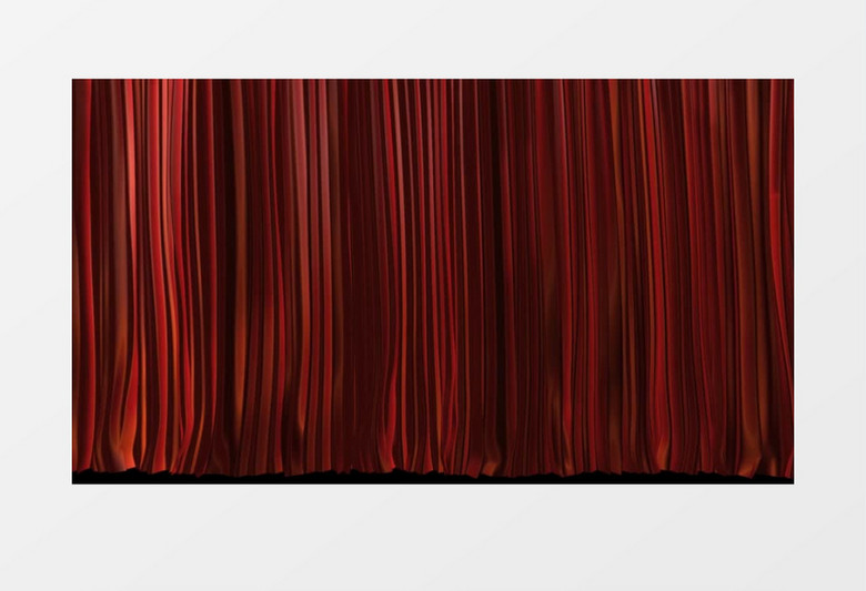 大剧院里面的额红色窗帘随风摇摆视频素材