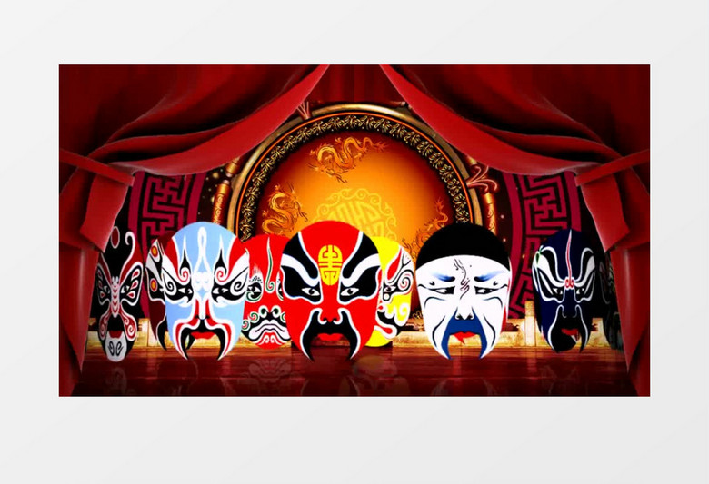 京剧戏曲脸谱变脸展示视频素材视频素材下载__熊猫办公