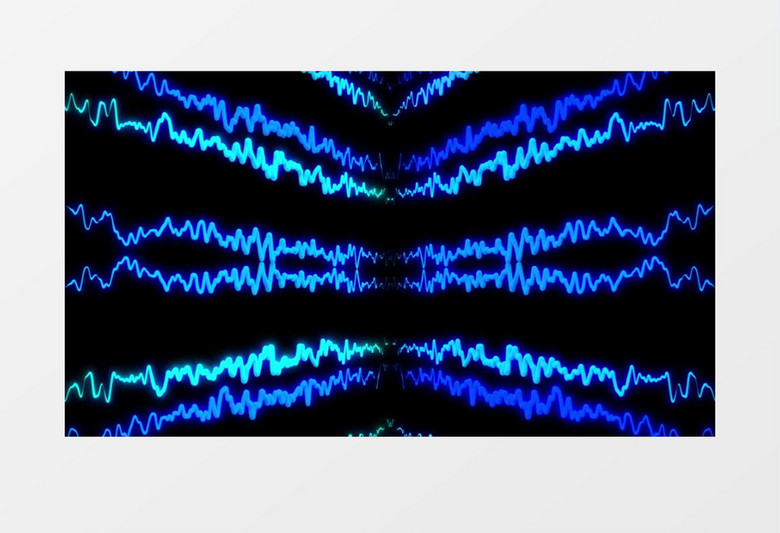 蓝色动感心电图动态视频素材(有音乐)