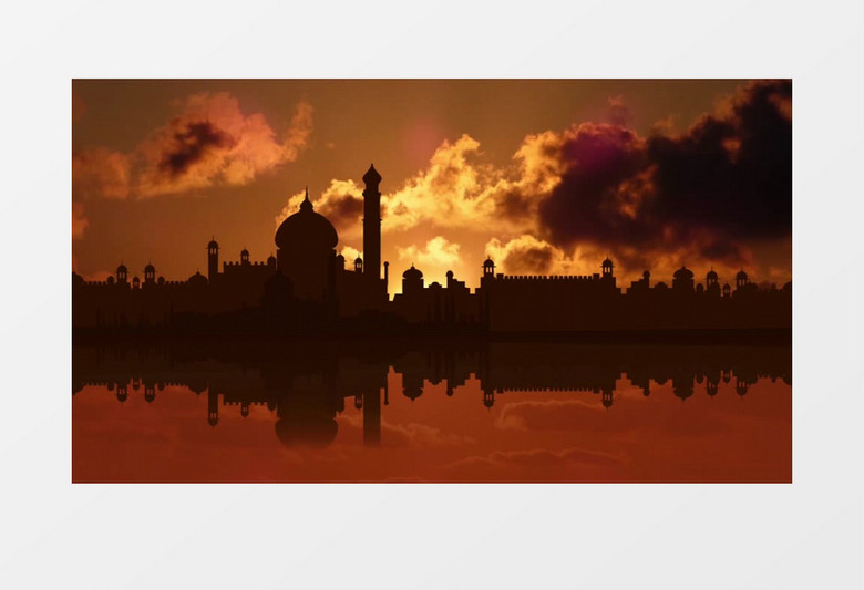  印度西域风格城堡宫殿背景视频（有音乐）