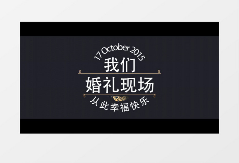 浪漫婚禮主題文字動(dòng)畫元素展示ae模板