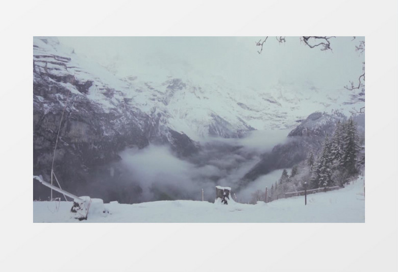 雪山风光实拍视频素材