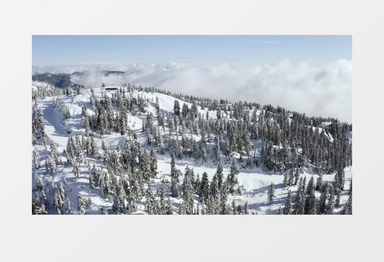 航拍美丽的雪山风景实拍视频素材