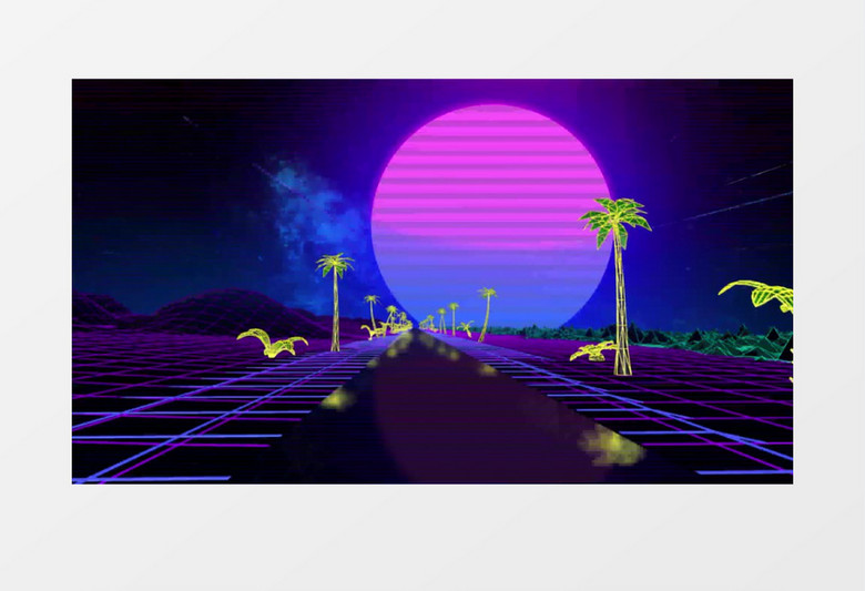 紫色梦幻道路行驶变化背景视频素材