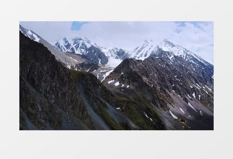 实拍山川顶部到山下的景色变化实拍视频素材