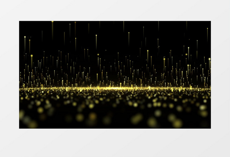 大气黄色粒子上升年会背景视频素材有音乐