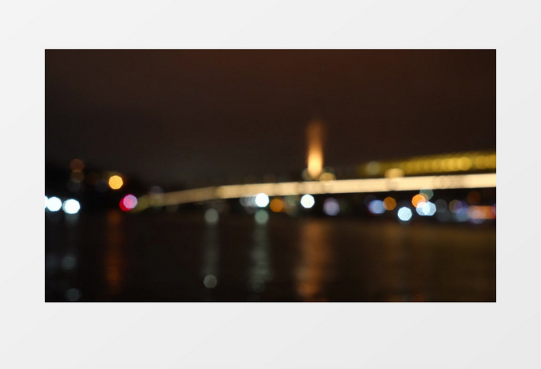 虚化焦点拍摄城市夜景实拍视频素材