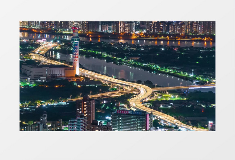 延时拍摄城市夜晚的车水马龙实拍视频素材 延时拍摄城市夜晚的车水马龙实拍视频素材