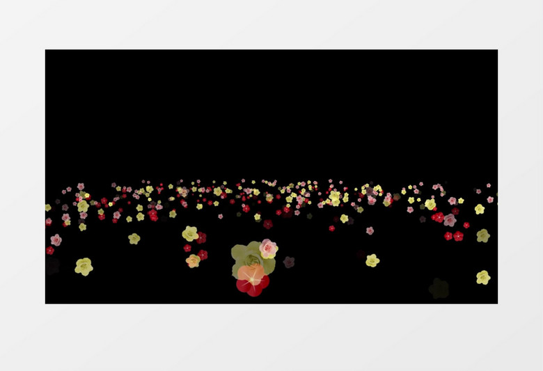 原创多花朵穿梭透明通道