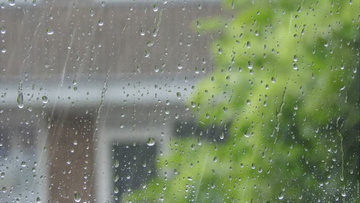 实拍窗外的雨实拍视频素材