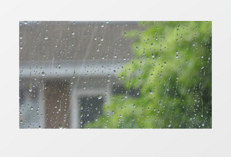 实拍窗外的雨实拍视频素材