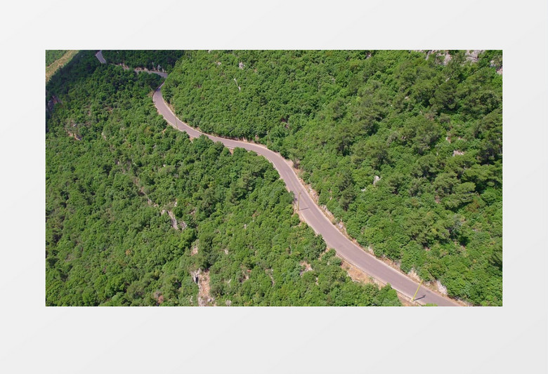 巍峨的山川和半山腰的盘山公路实拍视频素材