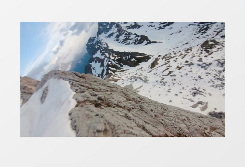 冬季被冰雪覆盖的山川实拍视频素材