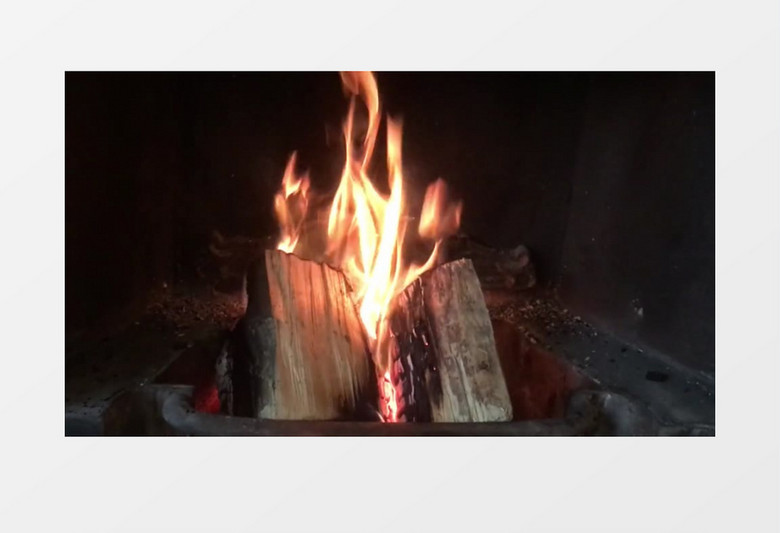 浪漫氛围温暖火焰实拍视频