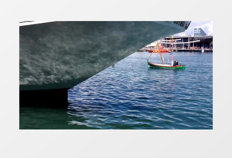  西班巴塞罗那旅游海港海港高清实拍视频