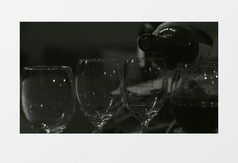 玻璃酒杯红酒庆典实拍视频素材