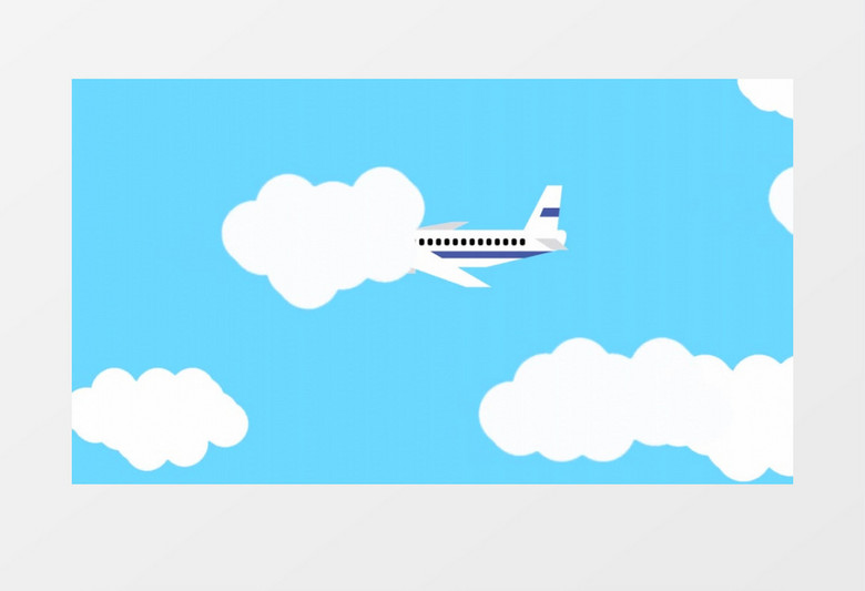 高清卡通动画飞机的飞行过程视频素材   