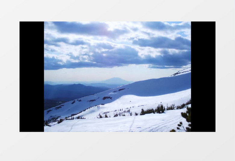 雪山雪景自然风光特写实拍视频素材