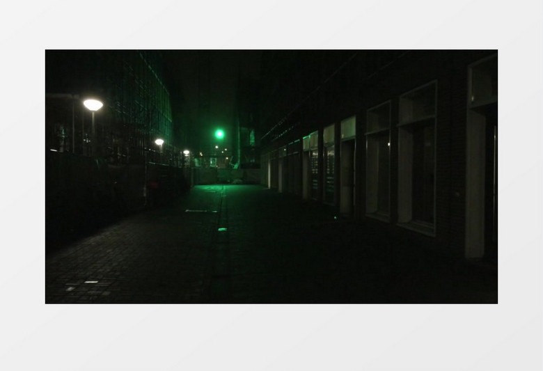 孤独城市灯光闪烁实拍视频素材