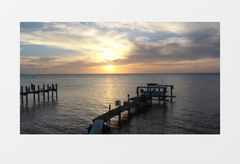 海边实拍日落的唯美景象实拍视频素材