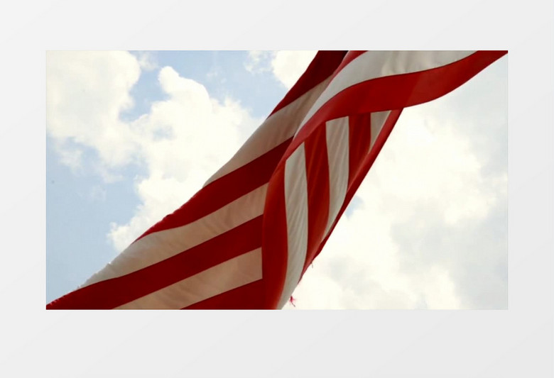 高清实拍天空中美国国旗飘飘的美景视频素材