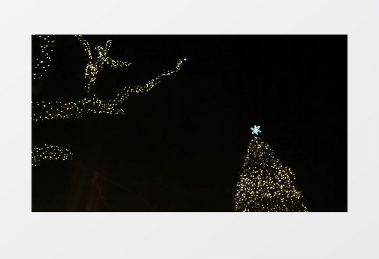 圣诞夜灯光闪烁视频素材