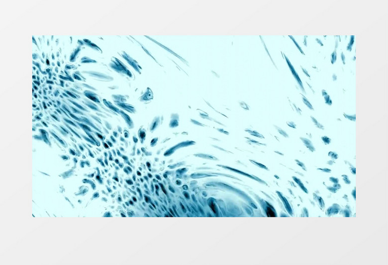 3D抽象动画液体流动蓝色背景视频素材