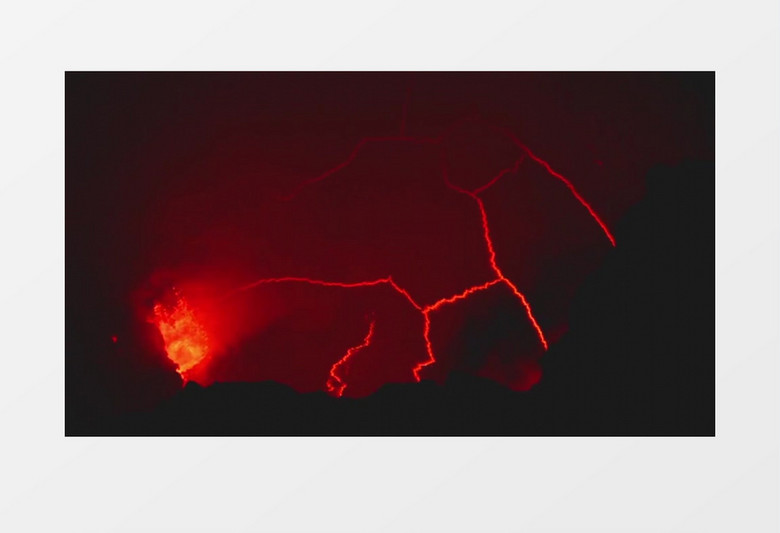 火山流动岩浆实拍视频素材