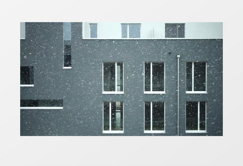 动画模拟寒冬窗外大雪飞舞视频素材