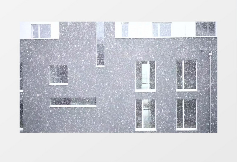 3D动画模拟窗外大雪纷飞的场景视频素材