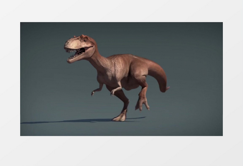 3D动画模拟肉食动物恐龙奔跑效果图视频素材