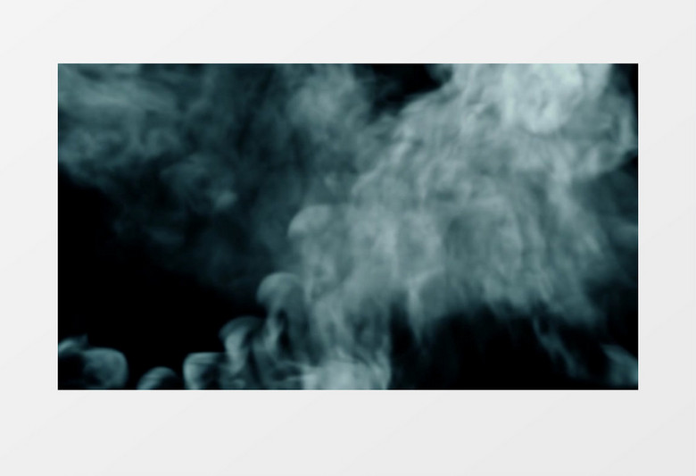 黑色背景下白色的烟雾起舞视频素材