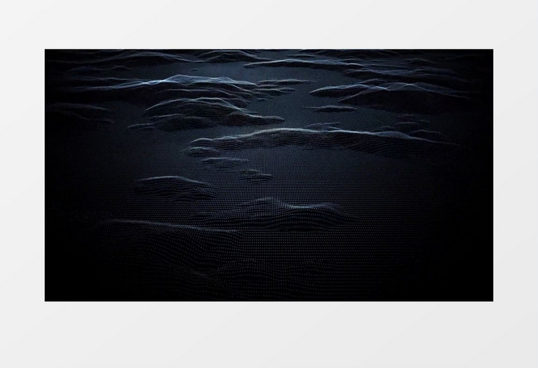 黑色的像素块组成的山川景观动态画视频素材
