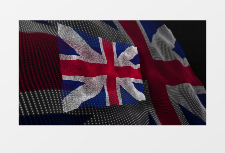 超级炫酷动画英国国旗动态图视频素材