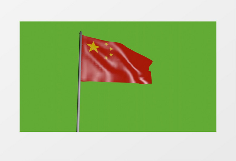 高清特效制作中国国旗随风飘扬视频素材