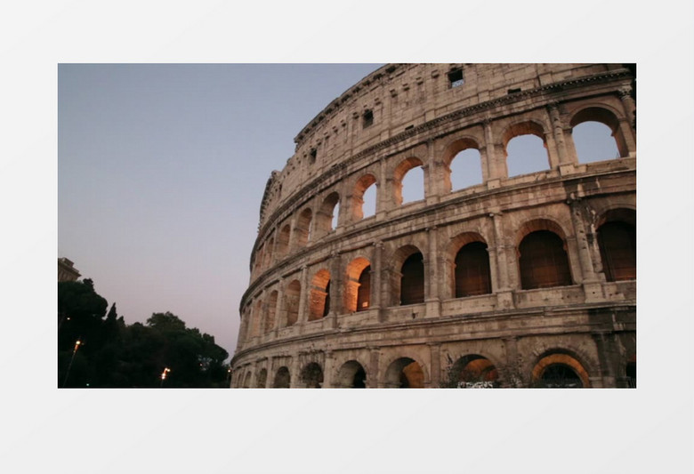 高清实拍巍峨的古罗马建筑实拍视频素材