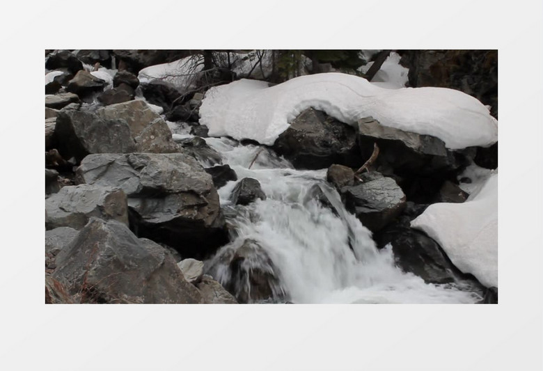 冬天科罗拉多州雪融化径流实拍视频素材