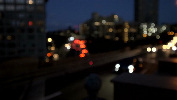 特殊手法拍摄道路上飞驰的汽车灯光形成的美丽景象实拍视频素材