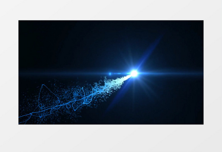 特效动画制作一条蓝色的光线划破黑幕视频素材