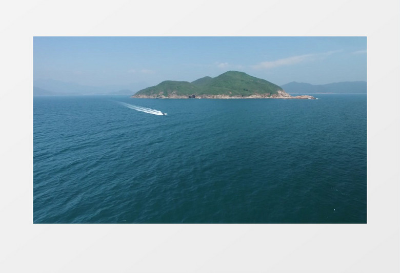 大海中的岛屿空中实拍视频素材