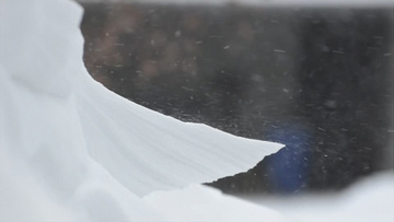 十二月份户外大雪纷飞实拍视频