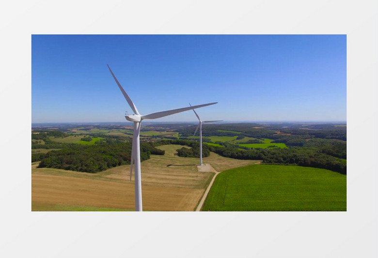 可再生能源风力发电机实拍视频