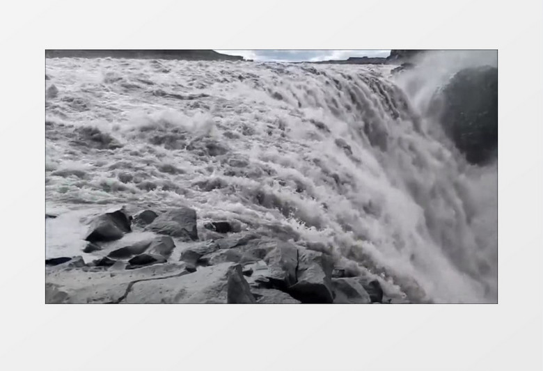 名胜古迹瀑布景观实拍视频素材