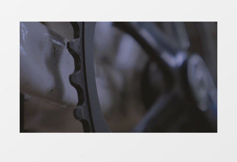自行车的上的齿轮实拍视频素材